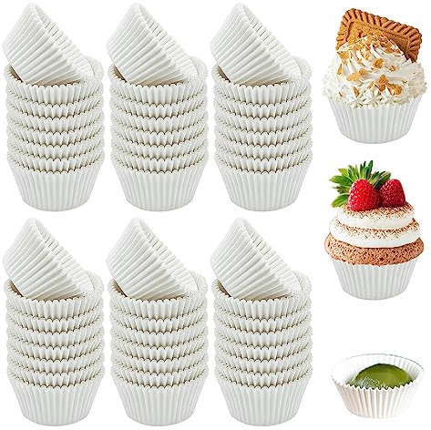 Nizirioo 2000 Piezas Papel Para Cupcakes, Moldes Para Magdalenas, Moldes De Papel Para Muffin, Moldes Para Cupcakes Blanco Cajas Para Cupcakes Papel Molde Muffin Cases Para Fiestas Cumpleaños, Bodas