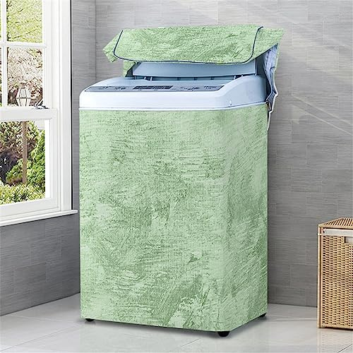 Odot Vistoso Funda Lavadora de Carga Superior Funda, Lavadora Exterior Impermeable con Cremallera para Lavadora y Secadora de Carga Superior (XL Capacidad 8.5-12kg,Verde)
