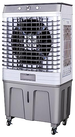 Enfriador de Aire Por Evaporación con 4 Ruedas Universales, Tanque de Agua de 15 Galones, Oscilación de 120°, 3 Velocidades Enfría Hasta 50 M³, para Habitaciones Interiores y Exteriores ( Size : 200W