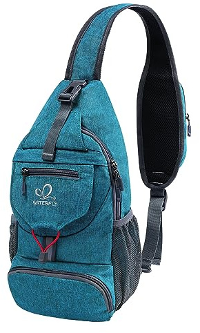 Waterfly packbar liten crossbody ryggsäck vikbar axel bröstväska dagväska för vandring resor män kvinnor