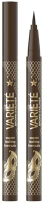 Eveline Cosmetics Variété Vegan Eyeliner Pen - Intensives Braun, Langanhaltend, Wasserfest, 100% Vegan, Präzisions-Applikator