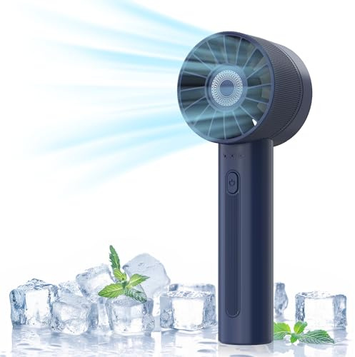 ITSHINY Portable Handheld Fan - USB Rechargeable With 4 Speed, Lightweight Design for Home, Office, Travel, Camping and Outdoor Activities