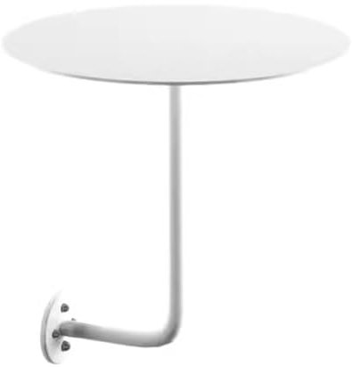 Runder Stehtisch aus weißem Metall, 45 cm hoch, Kneipentische, Bistro-Cocktailtisch für Zuhause, Büro, Esszimmer und Küche, Sofatisch, Kaffee- und Besprechungstisch (Größe: 40 x 40 x 45 cm)