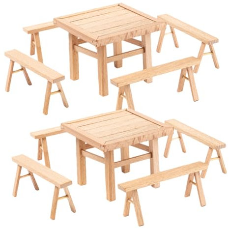 Vaguelly Holzpuzzle-Spielzeug Für Jungen Und Mädchen 3D-montagemöbel Realistisches Tisch- Und Stuhlset