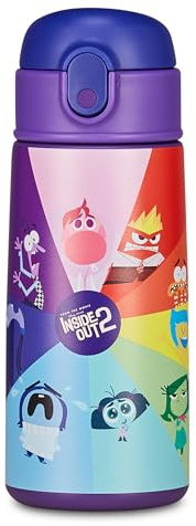 Seven Inside Out 2 Borraccia Termica, Viola, Mantenimento Temperatura fino a 24h, Borraccia Asilo, Scuola Elementare e Tempo Libero, Bambina