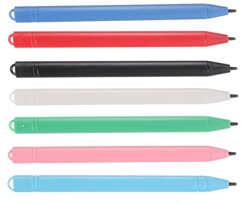 Kisangel Set 7 Pezzi Penne Stilo per Tavoletta Lcd in Plastico, Penne per Scrivere e Disegnare, Adatte per Ragazzo Ragazza e Uso Quotidiano su Tablet e Pannelli Lcd