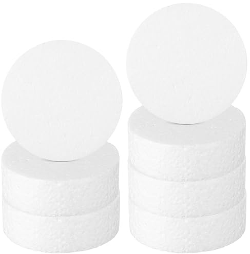 WEKAMOS 7 piezas Cilindros de Espuma Redondos Discos de Espuma para Manualidades Decoración DIY Superficies Lisas Alta Densidad Resistentes para Proyectos Creativos