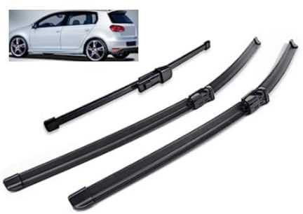 Scheibenwischer Vrne und Hinten für Volkswagen Golf 6 Hatchback 2009-2012, Wischerblatt-Satz vorn und hinten Wischer Scheibenwischerblätter Set Zubehör