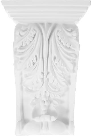 PACKOVE Ménsula Decorativa Tallada de Estilo Europeo para Sala de Estar y Dormitorio Moldura de Columna Romana de 13,5 CM de Ancho en Material PU para Decoración de Pared