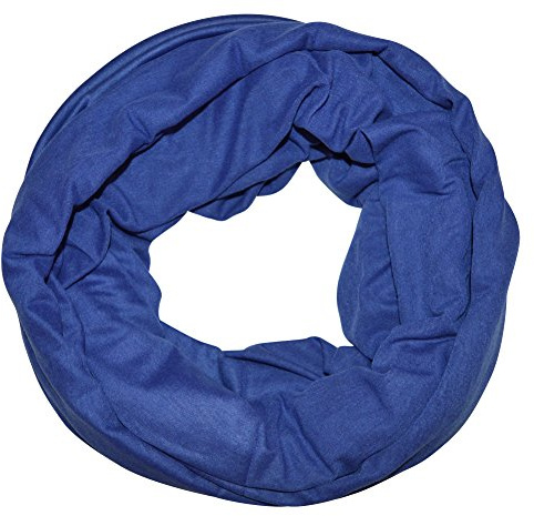 thb Richter Jersey Loopschal Open-Cut/Ohne-Naht einfarbig Loop Schlauchschal Rundschal Halstuch Schal unifarben Basic