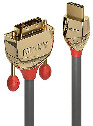 LINDY 36194 DMI på DVI-kabel, 1 m guld
