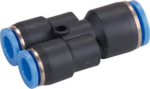 Y-Steck-Verbindung, Schlauch 6mm, Schlauch 10mm, STVS-QYCK-10-6-6-PA-S-M120