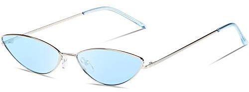 DUCO Vintage Sonnenbrille für Damen Retro gotisch Polarisierte Sonnenbrille UV400 Schutz Sonnenbrillen Leichtgewicht Hippie Metall Rahmen W019
