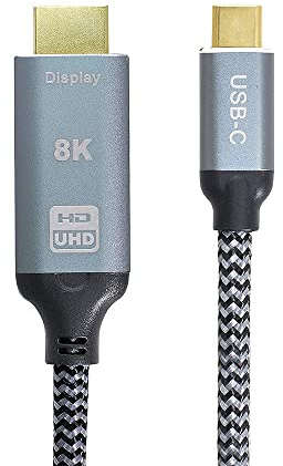 xiwai USB4 USB-C Tipo-C Fuente a HDMI 2.0 Pantalla 8K UHD 4K DP a HDMI Conexión de Cable de Monitor Macho 1.8m 6ft