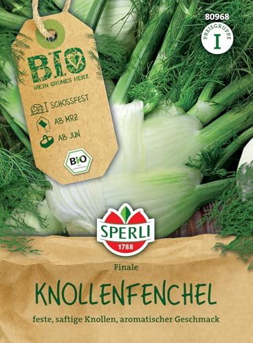 Sperli BIO Knollenfenchelsamen Finale 80968, Gemüsesaat | Bio Gemüsesamen für einen Knollenfenchel mit festen und saftigen Knollen, schossfest, aromatisch