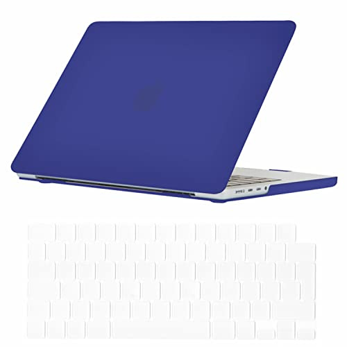 Se7enline Compatible with 2024 2023 2022 2021 MacBook Pro 16 inch Case Hard Laptop Cover for Mac Pro 16-inch Model A2991 A3403 A2780 A2485 M4 M3 M2 M1 & Keyboard Protective Cover(EU Layout),Navy Blue | 2 in 1 Matte Hard Shell Laptop Case with Keyboard Cover Anti-Scratch Heat Dissipation Full Port Access Slim Lightweight