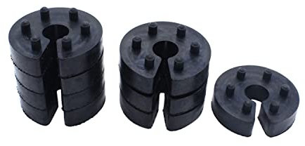 SHLPDFM Set of 8 Universal 13 mm Suspension Travel Limiters with 6-Way Positioning Front or Rear Axle Black