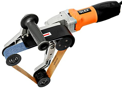 GLEX Rostfritt runt rör stål rör slipmaskin remslip ritmaskin 110 V 800 W med aluminiumoxid slipning och polering