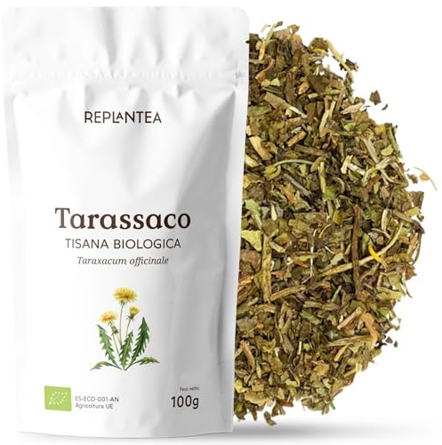 TARASSACO TISANA BIO 100g (+50 Tazze) | Infuso di Foglie di Tarassaco, Infuso Drenante e Diuretico REPLANTEA®