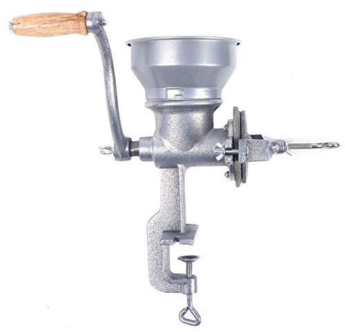 czyuRachel Macinino per cereali, macinacaffè manuale spezie grani macinazione con una larghezza apertura morsetto macchina diametro di ingresso 9 cm, per cereali dadi fagioli spezie caffè farina