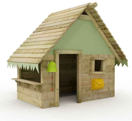 Casetta Wickey Tipi - casetta in legno per bambini, casetta da giardino per bambini, estremamente resistente alle intemperie - in legno massiccio impregnato a pressione - verde pastello