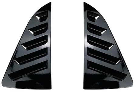 Car For VW For Polo MK4 9N MK5 6R 6C MK6 Trim Louver Body Kits Shades Rear Triangle Window Sunshade Car Side Window Spoiler Cover Accessories(Gloss Black MK5)