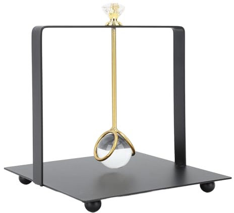 Msiud Porta Tovaglioli di Carta Portatovaglioli da Tavola, Elegante Portaservietta Piatto Con Braccio Pesato Quadrato in Piedi Legno e Manico Porta Asciugamani Cucina per Ristorante Hotel(Nero)