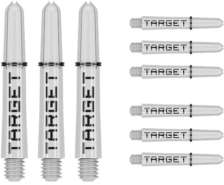 TARGET Darts Pro Grip Tag Shaft (9-pack) multipack axlar, professionella darttillbehör, dartaxelset – svart och vit, kort längd (33,5 mm)