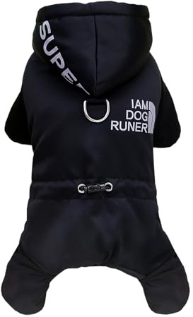 Izefia Hundemantel Haustier Bekleidung Jumpsuit Winddichte Kalte Wettermantel Sportjacke Warme Winter Dicke Kleidung Schneefeste Mantel Baumwolle Hundemantel für Kleine Hund Mittlere Hundekatze
