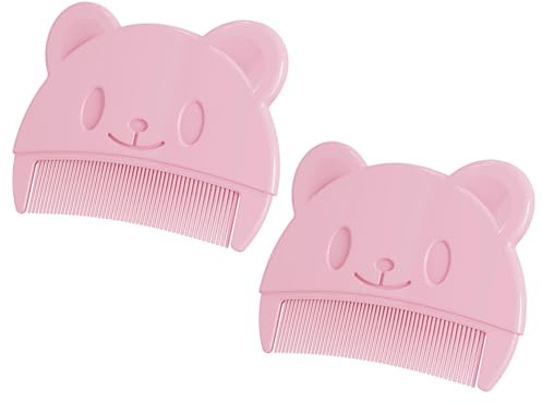 2 Pcs Baby Comb Baby Cradle Cap Comb Baby Hair Brush Toddler Comb Toddler Hair Brush Newborn Hair Brush Cradle Cap Comb (Pink)