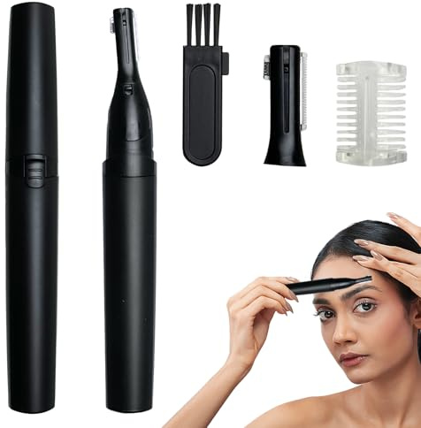 Xerteam Afeitadora eléctrica de cejas, 5 piezas de maquinilla de afeitar de precisión para hombres y mujeres, recortadora facial de potencia fuerte con herramientas de aseo, recortadora de cejas