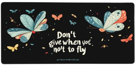 Gaming Mouse Pad 1200x600x3 mm, Dragonfly Large Mouse Mat XL Black Extended Mouse Pad with Stitched Edges, Anti-Slip Rubber Base and Soft Smooth Surface, Long Desk Mat for Home Office Gaming-L1392