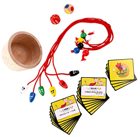 KOMBIUDA Wooden Mouse Catching Game Toy Board Game Educational Plaything for Kids Boys Girls Early-education Training Parent-child Interactive