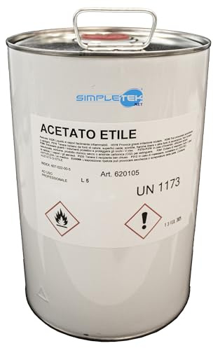 SIMPLETEK - Acetato de Etilo 5L para resinas sintéticas acrílicas de poliestireno restauración