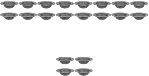 UKCOCO 20pcs Stainless Steel Sink Strainer Mesh Drain Catcher for Kitchen Sink Wash Basin