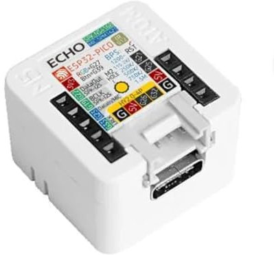 M5Stack Atom Echo - Mini altavoz inteligente programable con Bluetooth, micrófono, altavoz y LED RGB, ideal para proyectos de IoT y voz