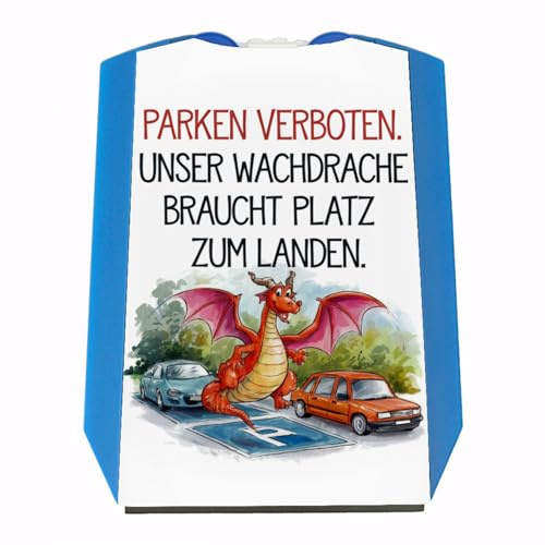 speecheese Freundlicher Cartoon Drache Parkscheibe Parken verboten Lustige Auto-Parkscheibe mit Motiv für Autofahrer