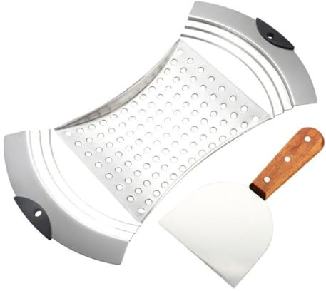 Spaetzle Maker de acero inoxidable, fabricante alemán de fideos de huevo, tapa para hacer spaetzle con raspador, máquina multifuncional (colador con pala)