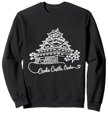Castillo de Osaka, Osaka, Japón Signature Heart Art - Recuerdo Sudadera
