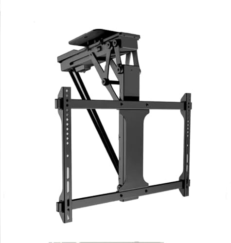 Soporte motorizado ajustable para TV de techo, abatible de 0 a 75° y giro de ± 90°, perfecto para televisores de 32 a 75 pulgadas, soporte de montaje en pared inclinable que ahorra espacio