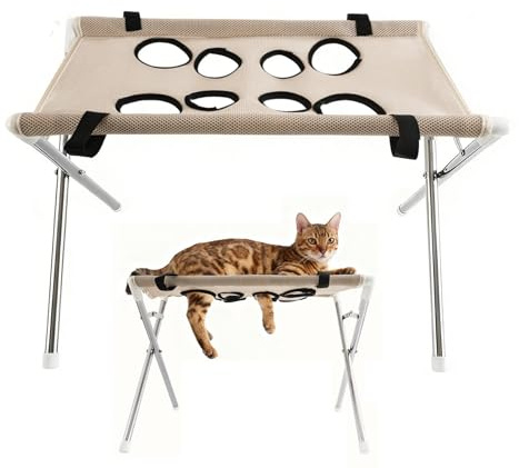 Hamaca de Peluquería para Mascotas Solución de Aseo para Gatos de 8 | Soporte de Aseo para Gatitos Gatos, perros, cachorros, razas pequeñas a grandes, cortar pelo, oídos, cepillar