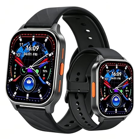 TICFOX Reloj Inteligente Hombre Mujer, Reloj de Running con Seguimiento de Actividad, Llamadas Bluetooth, 2.04 Llamadas Smartwatch, Modos multideportivos