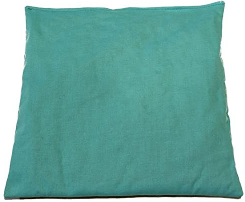 Franzis Nähstube 20x20cm Cojín de cerezo turquesa en 100% algodón I Almohada de cerezo 20x20 para microondas I Almohadilla térmica, Cojín de cerezo, Almohada cervical