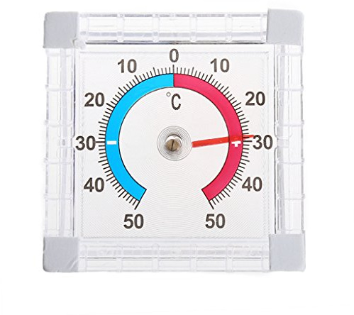 Fenster-Wand-Thermometer, selbstklebendes Temperatur-Thermometer für Gewächshaus, Garten, Haus, Innen- und Außenbereich