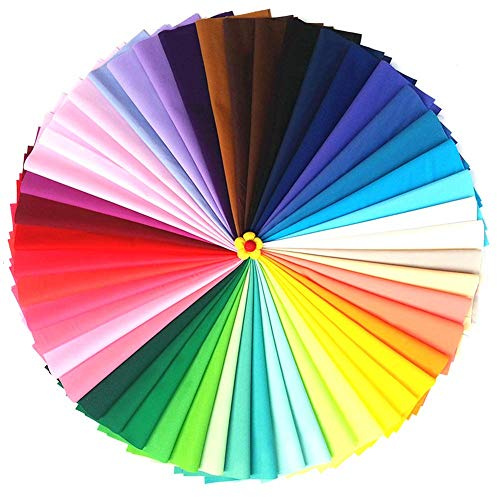 Asudaro Baumwollstoff Stoffreste, 50Stück 20 x 30cm Stoffpakete Patchwork Stoff Paket DIY Gewebe Quadrate Baumwolltuch Meterware für Kleidung BettwäscheVorhänge Tischdecken Handgefertigt Bunt