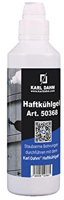 Karl Dahm Gel refrigerante adhesivo para taladrar sin polvo, 250 ml, gel para enfriar brocas en seco, para azulejos, cerámica y gres porcelánico – 50368