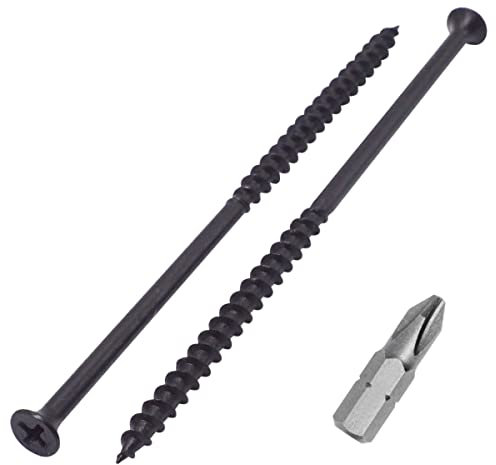 SKIR'CO Lot de 30 vis à bois et cloison sèche, 4,8 x 120 mm, finition phosphatée noire, tête cruciforme, vis pour plaque de plâtre