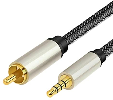 Câble Audio-vidéo Coaxial numérique stéréo SPDIF pour RCA vers 3.5mm mâle pour HDTV 1m/2m, 2 pièces