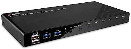 Lindy 39313 4 Port HDMI 4K60, USB 3.0 & Audio KVM Switch