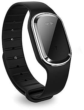 Armbänder Mückenschutz Ultraschall, elektronische Anti-Mücken-Armbanduhr mit USB-Aufladung/wasserdicht/wiederverwendbar/tragbar für Outdoor-Camping-Wandern(Schwarz(ohne Zeitanzeige))